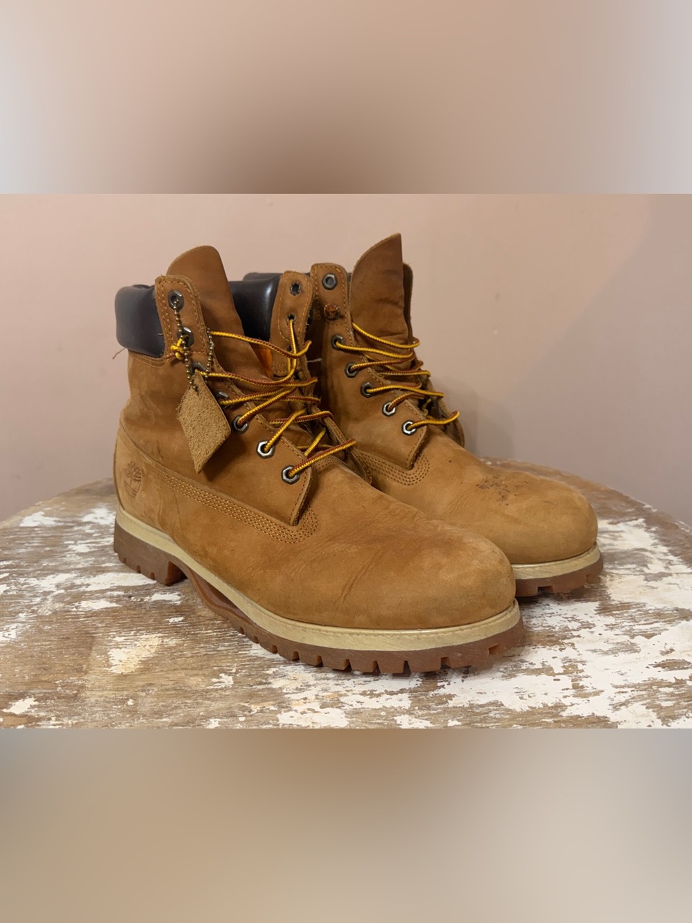 Timberland Men's Brown Suede Work Boots - Durable Outdoor Style